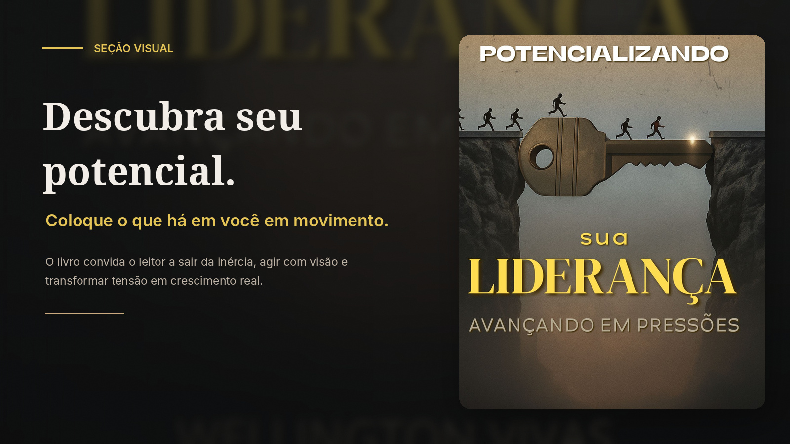 Arte sobre potencial e ação do livro Potencializando Sua Liderança