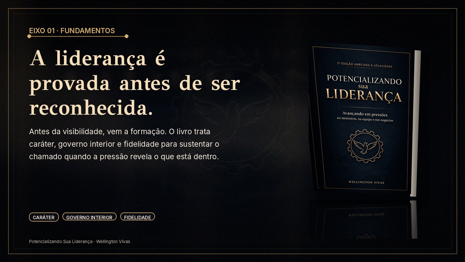 Arte sobre fundamentos da liderança no livro Potencializando Sua Liderança - 2ª edição