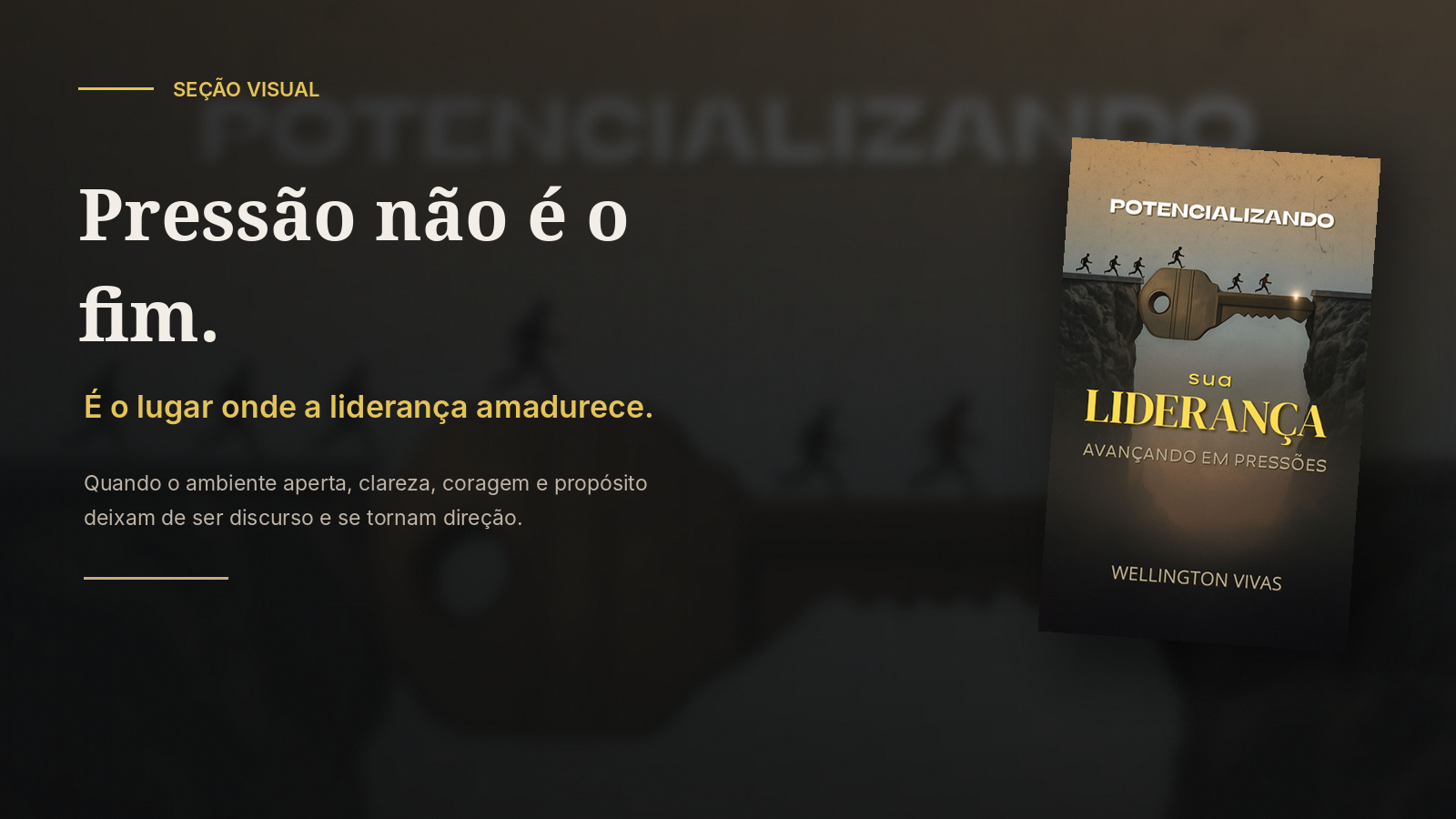 Arte sobre pressão e resiliência do livro Potencializando Sua Liderança