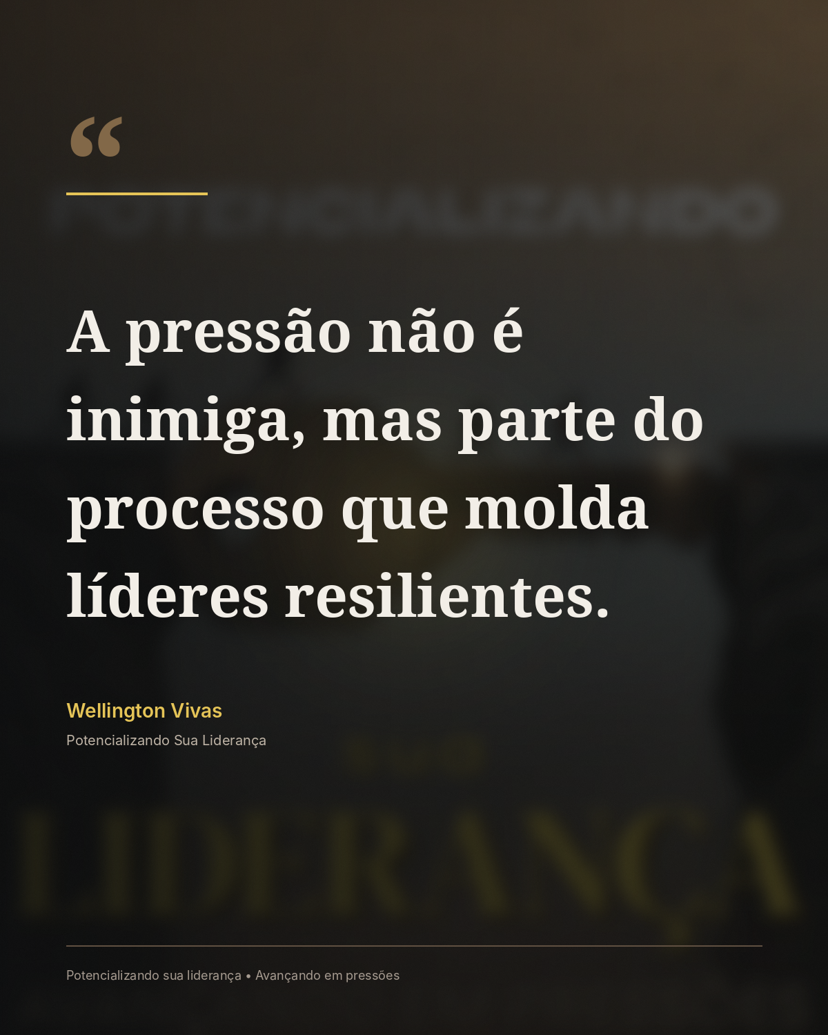 Frase do livro Potencializando Sua Liderança