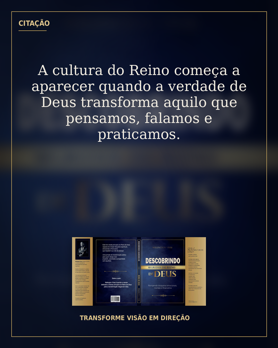 Arte sobre a cultura do Reino no livro Descobrindo Segredos do Reino de Deus